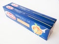 PARMA - AUG 2019: Barilla logo on a packet of pasta Royalty Free Stock Photo