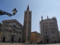 Parma Cathedral and Baptistery square. Royalty Free Stock Photo