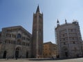 Parma Cathedral and Baptistery square. Royalty Free Stock Photo