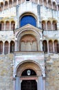 Exterior detail Parma Cathedral, Italy Royalty Free Stock Photo