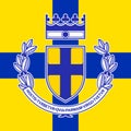 Flag of Parma, italian city, emilia romagna, illustration