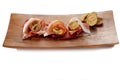 Parma ham and dried fig Royalty Free Stock Photo