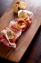 Parma ham and dried fig Royalty Free Stock Photo