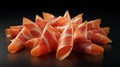 Parma ham rolls stuffed with red fish. buffet appetizer Royalty Free Stock Photo