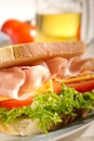 Parma ham sandwich Royalty Free Stock Photo
