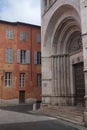 Parma Italy: cathedral square Royalty Free Stock Photo