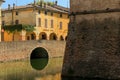 PARMA, ITALY - Dec 12, 2019: Rocca di San Vitale fortress. XV sec. Fontanellato. Parma. Emilia Romagna. Italy Royalty Free Stock Photo