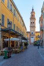 Parma, Italy, September 25, 2021: Strada Cavour in Parma, Italy