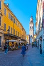 Parma, Italy, September 24, 2021: Strada Cavour in Parma, Italy