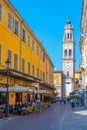 Parma, Italy, September 24, 2021: Strada Cavour in Parma, Italy