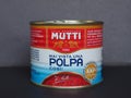 PARMA - JAN 2020: Mutti tomato can Royalty Free Stock Photo
