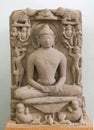 Sandstone Sculpture of  Jain Tirthankara  Central India Madhya Pradesh Royalty Free Stock Photo