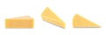 Parmesan cheese slice on a white isolated background Royalty Free Stock Photo
