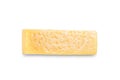 Parmesan cheese slice on a white isolated background Royalty Free Stock Photo