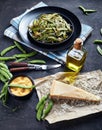 Parmesan and polenta breaded Snow Peas fries