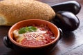 parmigiana eggplant on bowl