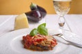 parmigiana eggplant on dish