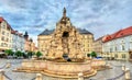 Parnas Fountain on Zerny trh square in the old town of Brno, Czech Republic