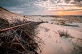 Parnidis sand dune in sunset. Curonian spit, Nida city, Lithuania