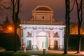 Parnu, Estonia. Tallinn Gate Is Historical Fortification Of Parnu. 17th Century Gate. Night View Royalty Free Stock Photo