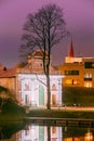 Parnu, Estonia. Tallinn Gate Is Historical Fortification Of Parnu. 17th Century Gate. Night View Royalty Free Stock Photo