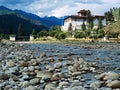 Paro Dzong Buddhist Monastery in the Kingdom of Bhutan. Royalty Free Stock Photo