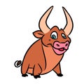 Parody little bull animal character cartoon illustration