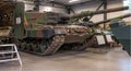 Parola, Finland - May 2, 2019: Tank Museum in the city of Parola. German tank Leopard 2 A 4