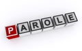 parole word block on white Royalty Free Stock Photo