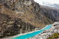 Paron lagoon, at Huascaran National Park, Peru Royalty Free Stock Photo