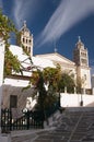 Paros, Greece, church, belltower with bells Royalty Free Stock Photo