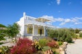 Romantic holiday villa near the beach in Logaras village on Paros Island Royalty Free Stock Photo