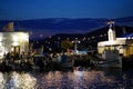 Paros, Greece, September 13 20018, tourists of various nationalities have a dinner in the small port of Naoussa