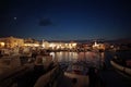 Paros,Greece, September 13 20018, tourists of various nationalities have a relaxed dinner in the port of Naoussa