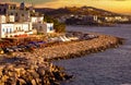 Sunset at Paros, Greek Islands Royalty Free Stock Photo