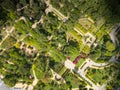 Parque de Maria Luisa - Maria Luisa Park in Seville, view from above. Andalusia, Royalty Free Stock Photo