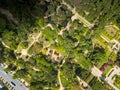 Parque de Maria Luisa - Maria Luisa Park in Seville, view from above. Royalty Free Stock Photo