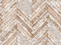 Parquet herringbone bleached oak seamless floor texture Royalty Free Stock Photo