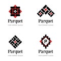 Parquet logo template. Flooring logo template. Abstract logo design templates for parquet company, flooring company