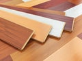Parquet o laminate wooden planks of the different colors