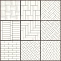 Parquet pattern. Seamless surface design with white slant blocks Royalty Free Stock Photo