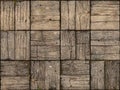 Parquet Style, Wooden Patio with Alternating Woodgrain