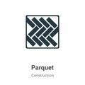 Parquet vector icon on white background. Flat vector parquet icon symbol sign from modern construction collection for mobile