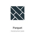 Parquet vector icon on white background. Flat vector parquet icon symbol sign from modern construction tools collection for mobile