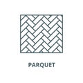 Parquet vector line icon, linear concept, outline sign, symbol