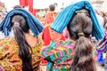 Indigenous Maya women dressed in traditonal costume, Guatemala