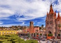 Parroquia Rafael Churches Jardin San Miguel de Allende Mexico Royalty Free Stock Photo