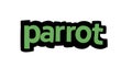 PARROT background writing vector design on white background