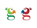 Parrot Bird Monogram Letter G Sign