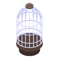 Parrot cage icon, isometric style Royalty Free Stock Photo